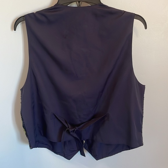 The Quacker factory vintage 90s Halloween sequin vest ghosts pumpkins size M NWT - Picture 9 of 11